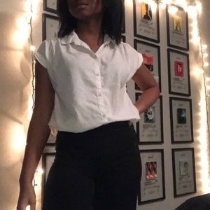 old navy button down white shirt